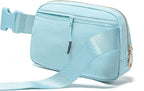Gitus Gifts for 7 8 9 10 11 Year Old Girls Belt Bag Fanny Pack Crossbody Bags with Initial Letter Patch Birthday Gifts for Daughter Sister Friends Teen girls (Icing Blue-T)