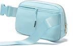 Gitus Gifts for 7 8 9 10 11 Year Old Girls Belt Bag Fanny Pack Crossbody Bags with Initial Letter Patch Birthday Gifts for Daughter Sister Friends Teen girls (Icing Blue-C)