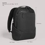 Troubadour Apex 3.0 Compact - 16L Premium Laptop Backpack - Ergonomic & Water Resistant - Designed for Work and Travel - Black