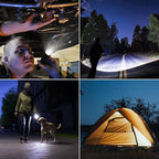 Lighting EVER LED Flashlights High Lumens, Small Flashlight, Waterproof, Adjustable Focus Flash Light for Outdoor, Emergency, Camping, AAA Batteries Included, 4 Pack