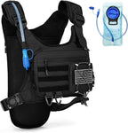 Hydration Vest with 2L Water Bladder for Men and Women,Lightweight Adjustable Hydration Backpack,Reflective Running Hydration Chest Bag for Hiking Climbing Cycling