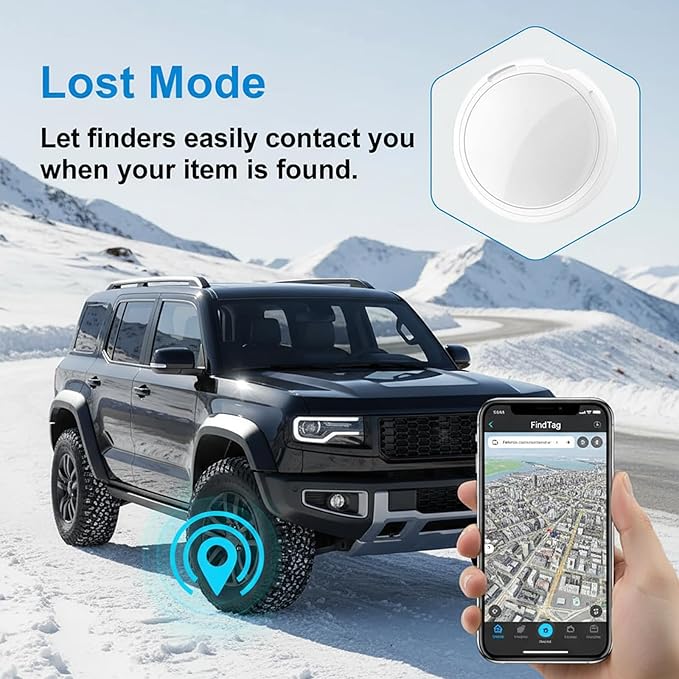 No Subscription GPS Tracker for Vehicles Work with Find My (iOS Only) Magnetic Case Real-Time Location Mini Item Finder Global Coverage Hidden Car Tracking Device SIM Card Required or No Monthly Fee