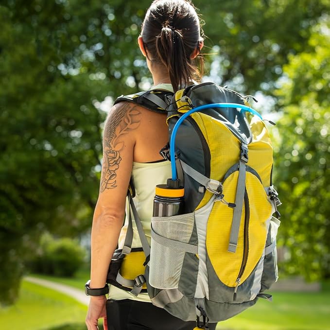 Journey Hydration System, Insulated Stainless Steel Bottle, 36 inch / 91 cm Journey Straw, with Neoprene Bottle Carrier