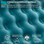 MEETPEAK Extra Thick 5 inch Inflatable Sleeping Pad for Camping, Ultralight Compact Sleeping Mat Built-in Foot Pump for Hiking Backpacking Traveling, Portable Camping Air Mattress