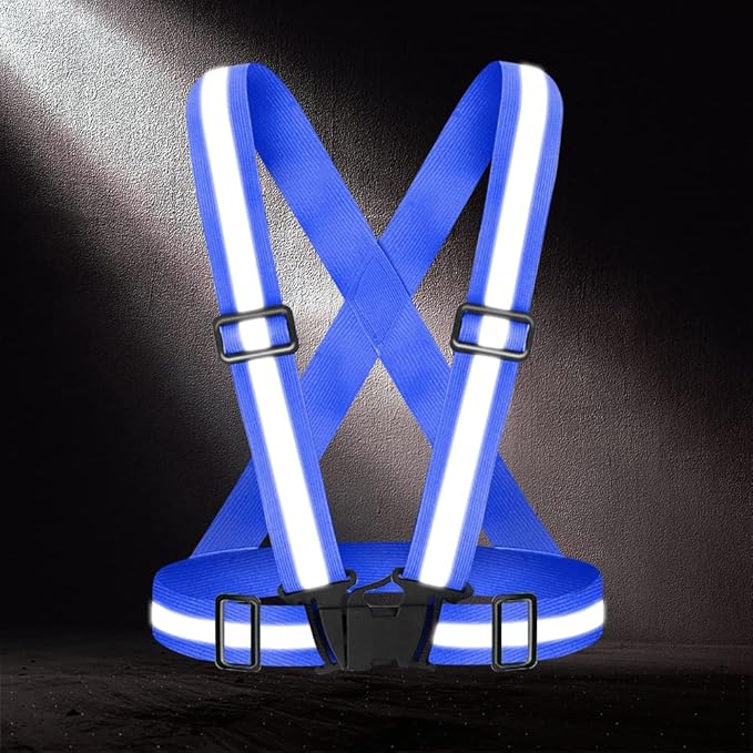 High Visibility Reflective Vest Safety Vest Running Reflective Gear Adjustable Reflective Vest for Walking,Jogging,Hiking,Night Cycling