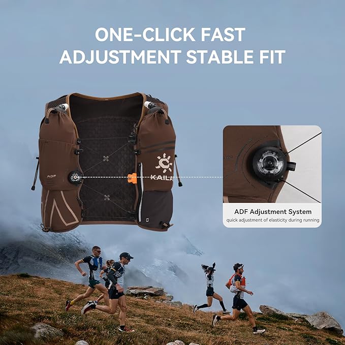 KAILAS FUGA AIR 8 Ⅳ Running Hydration Vest Hydration Pack Lightweight with Two TPU Water Bladders for Women Men Trail Cycling Hiking