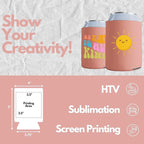 PartyPrints 25 Pack Coral Blank Can Cooler Sleeves, Customizable Bulk Insulated Foam for Beer, Collapsible Plain Drink Holder, Cold Soda Insulator, 12oz Regular, 16oz Tall Cans
