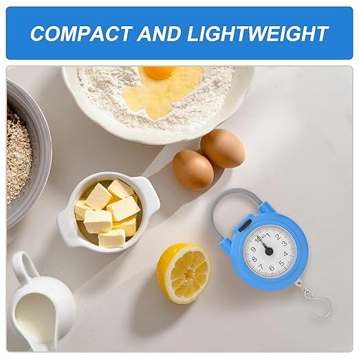 Abaodam Mini Digital Luggage Scale with Hook Portable Handheld Electronic Weighing Scale High Precision for Travel and Home Use Blue