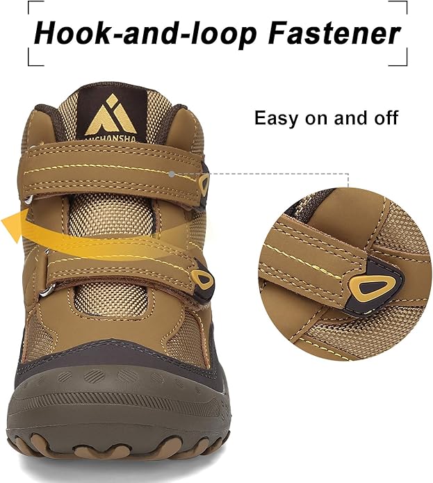 Mishansha Kids Hiking Boots Toddler Girls Boys Hiking Shoes Water-Resistant Anti-Collision Non-Slip Athletic Outdoor Trekking Boots
