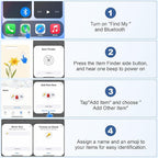 Wallet Tracker Card (iOS Only), Rechargeable Bluetooth Smart Tracking for Apple Find My Compatible Anti Tracker for Men Women Slim Item Locator for Purse Passport Key Luggage Tag (1Pcs/MAR FLR)