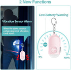 Hion Personal Safety Alarm for Women, 3 Pack Rechargeable 130dB Self Defense Alarm Keychain with LED Flashlight, Emergency Safe Sound Security for Children Elderly, Black+Pink+Blue
