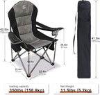 Camping Chairs for Adults,High Back Folding Camp Chair with Cup Holder and Cooler Bag,Heavy Duty Outdoor Lawn Chairs,Perfect for Camping,Hiking,Picnics,and Beach Trips,Black…