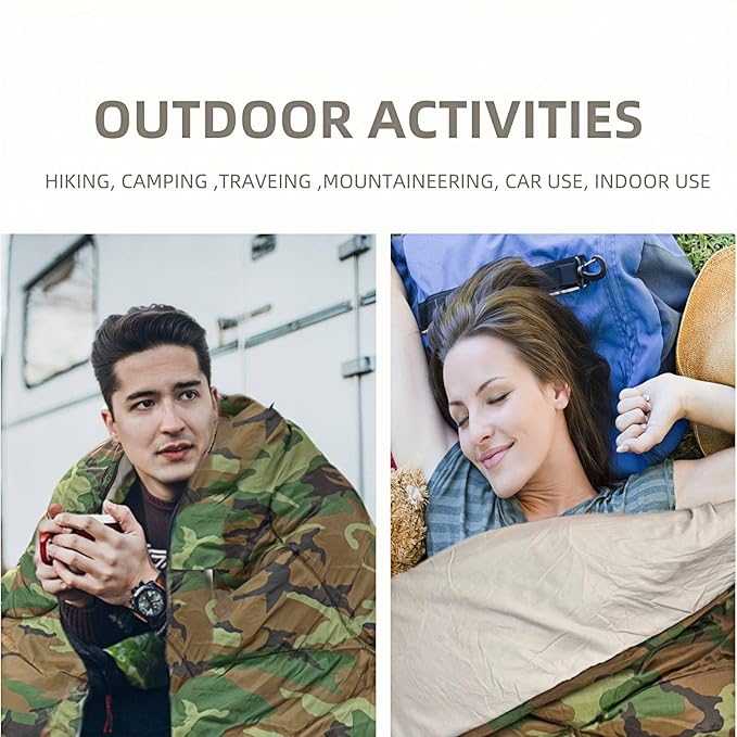 Sleeping Bags for Adults，Lightweight Waterproof Compact Sleeping Bag with Stuff Sack for Warm Camping Cold Hiking Traveling Outdoor Activities