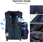 Backpack Cooler, 40 Cans Soft Leak Proof Picnic Backpack, Hanke Portable 2 Insulated Compartments Cooler Backpack Water Resistant for Lunch Beach Travel Camping Picnic Hiking (Blue)