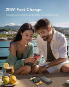 charmast 20000mAh Portable Charger with Built in Cables, 22.5W Travel Power Bank Fast Charging, USB C Cell Phone Battery Pack for iPhone 16/15/14/13/12/11 Series, iPad, Samsung, Android, Tablet