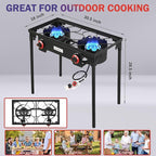 Vivicreate High Pressure Propane Gas Regulator 20 PSIG Outdoor Camping BBQ Grill Stove Burner Estufas de Gas para Cocinar Afuera Es gas propano