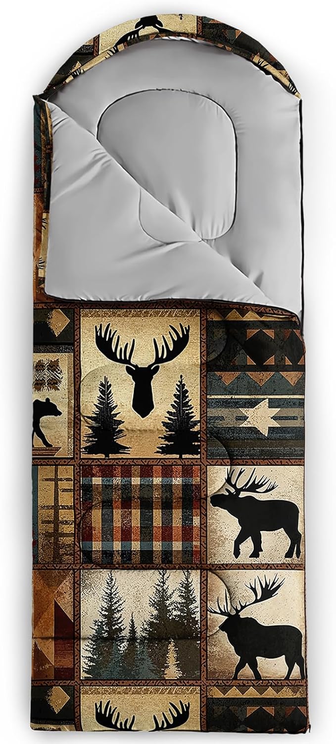 AILONEN Outer Space Astronaut Camping Sleeping Bags,Lightweight & Waterproof,3 Season Warm & Cool Weather,Cartoon Sleeping Bags for Kids,Boys Girls Travelling,Outdoors