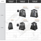 KingCamp Shower Tent, Portable Privacy Tent Outdoor Camping 1/2 Room Toilet Tents with Shower Bag & Dressing Room for Beach, Camping & Hiking