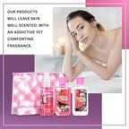 Bath and Body Gift Set, Cotton Candy Scented, 3-Piece Travel Size Collection, Shower Gel, Body Lotion, Body Mist, 3 Fl Oz Each (Cotton Candy)