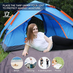 REDCAMP Waterproof Camping Tent Tarp - 95"x83", 4 in 1 Multifunctional Tent Footprint for Camping, Hiking and Survival Gear, Lightweight and Foldable