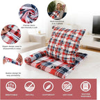 3 in 1 Travel Pillow Blanket Set with Removable Flannel Blanket Throw,Hand Warmer Pockets,Pillow (Color2, 50in*60in)
