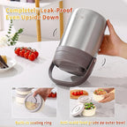 Adults Lunch Vacuum Soup Thermo For Hot Food with Inserts Stackable Bento Box Storage Container,Width Mouth Stainless Steel Portable Insulated Food Jar (silvery, 74 oz)