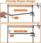 Grill Caddy, Picnic BBQ Organizer for Camping Outdoor Mesh Basket with 3 Hanging Hooks and Paper Towel Holder, Ideal Table Storage Tools for RV Camper/Tailgating/Flatware