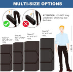 COOLBEBE 52" Sports Duffle Bag - 160L Extra Large Travel Duffel Luggage Bag with Upgrade 2-way Lockable Zippers, Sturdy & Water Resistant Long Duffle Bag for Camping Moving (Black 52inch)