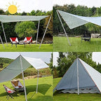 SAN LIKE Camping Tent Tarp Poles Set for Canopy Awning Shelter Backpacking Hiking - Telescopic Adjustable Length Tent Sunshade Support Stick Rods (Adjustable Length - Steel 2packs)