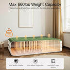 2025 Upgraded Queen Air Mattress with Built in Pump，16'' Comfort Blow up Mattress, Quiet Surface Portable Inflatable Mattress, Air Bed with Storage Bag for Guests, Home, Camping, 660 lbs Max