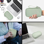 CAAORDKSO Cord Organizer Travrel Bag, Electronic Organizer Travel Case, Water Resistant Cable Organizer Pouch for Cable, Cord, USB, Charger, Phone, Power Bank, Earphone (Mint Green, Medium)