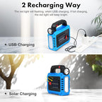 Solar Lantern, LED Flashlight for Power Outages, Portable Camping Essentials Lights, Rechargeable Battery Powered Tent Lights for Emergency, Hurricane, Survival Kits, Operated Lamp