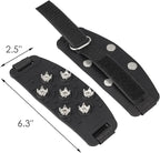 Crampon Traction Cleats Anti-Skid Traction Grips Crampons Spikes 7 Point Cleats for Footwear for Walking, Jogging, Hiking, Mountaineering Ice Snow Grips