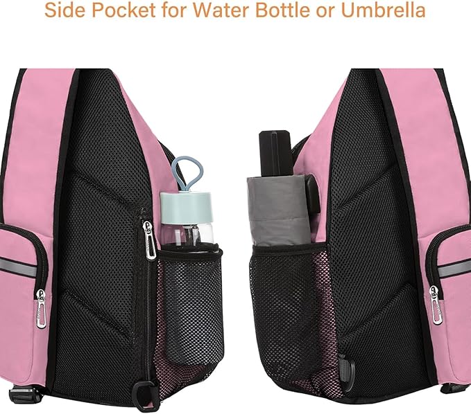 MOSISO Sling Backpack Bag, Crossbody Shoulder Bag Travel Hiking Daypack Chest Bag with Front Square Pocket&USB Charging Port