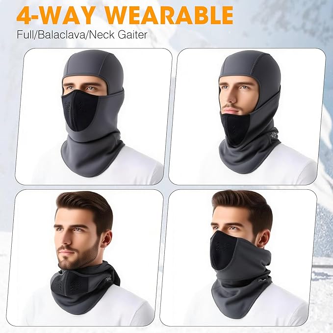 WTACTFUL Breathable Warmer Balaclava Ski Mask Windproof for Cold Weather Winter Skiing Snowboarding Snowmobile Motorcycle