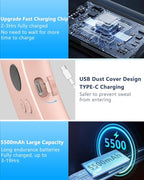 Personal Air Conditioner Neck Fan,Cordless Battery Operated Metal Cooling Plate AC,Tiny Cooler Fan Around Your Neck,Cordless Noiseless Long Life Breeze Quiet Fans Unit for Travel,Outdoor,Sports Pink