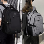 SHRRADOO Anti Theft Laptop Backpack Travel Backpacks with usb Charging Port for Women Men High School College Backpack Computer Bag Fits 17 Inch Laptop,Grey