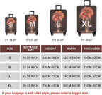 WUJIAONIAO Travel Luggage Cover Baggage Suitcase Cover Protector Skins 18-32 Inch (Brown A10, S (for 18-20 inch luggage))