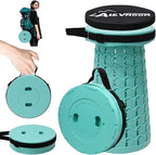 ALEVMOOM Upgraded Collapsible Stool with Cushion,600LBS Max Weight,18.31" Height Adjustable,Sturdy Portable Telescoping Stool,Folding Camping Stool for Outdoor Hiking Travel