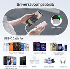 iWALK Mini Portable Charger 10,000mAh, 22.5W USB-C Fast Charging Power Bank with Built-in Cable, Travel Essential Ultra-Small Battery Pack Compatible for iPhone 17/16/16 Pro/15, Samsung, Google, Pink