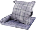 3 in 1 Travel Pillow Blanket Set with Removable Flannel Blanket Throw,Hand Warmer Pockets,Pillow (Color6, 50in*60in)