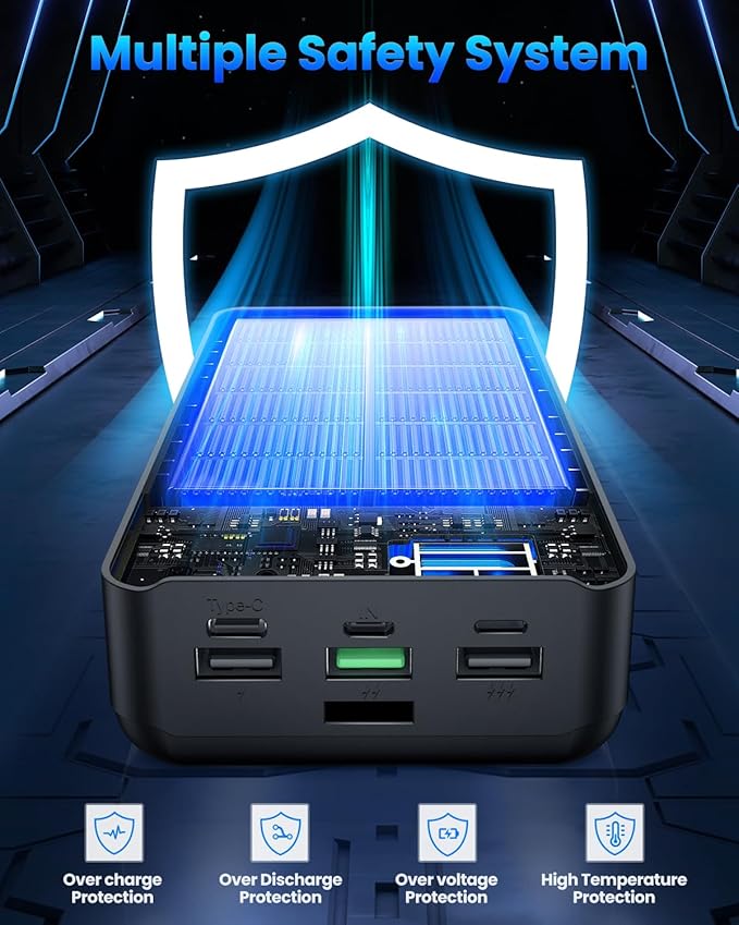 Portable Charger 60000mAh Power Bank - 22.5W Fast Charging Battery Pack USB C with 4 Outputs & 3 Inputs LED Display, Huge Capacity External Cell Phone Charger for iPhone, Samsung Galaxy, iPad etc