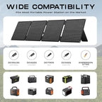 MARBERO 100W Portable Solar Panel 100 Watt 20V Foldable Solar Panel Charger for Power Station QC3.0 USB & DC Output >23% High Efficiency IP68 Waterproof for Camping Outdoor Home RV Blackout Cloudy