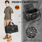 45L Gym Bag for Men & Women, Tactical Military Duffle Bag for Travel Weekender Gym Workout Deployment， Large Sports Bag for Hockey Football Baseball Soccer Basketball & Team training