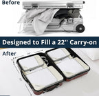 Compression Packing Cubes 6 Set, Compressible Space-Saving Packing Cubes for Travel - Compression Bags, Luggage Organizer, Travel Essentials for Women, Beige