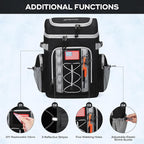 Maelstrom Backpack Cooler,Soft Lightweight Leakproof Cooler Backpack,35 Can Insulated Cooler Bag,Keeps 35 Cans Hot/Cold for Up to 16 Hours,Waterproof Lunch Bag for Men Women-Black