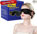100 Packs Disposable Sleep Masks Bulk, Blackout Blindfolds for Men Women, Soft Eyemasks Adjustable for Sleeping Travel Yoga, Light Blocking Night Eye Mask for Party Games Team Building