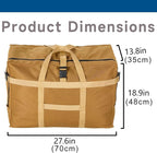 Large Duffel Bag, Waterproof Carry on Weekend Overnight Storage Bag over Luggage for Airline, Travel, Camping, Moving