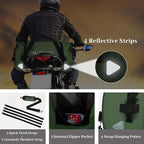 Waterproof Motorcycle Duffel Bag Roll Top Dry Duffel Bag with Quick-fixed Straps for Rafting, Boating, Kayaking, Travel, 50L(Army Green)