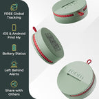 Roam Smart Tracker | Family-Friendly Eco Tracker for Keys, Bags & Kids’ Gear | Works with iOS & Android | Built-in Strap, QR Lost & Found | Replaceable Battery | No Extra App | 1-Pack, Green
